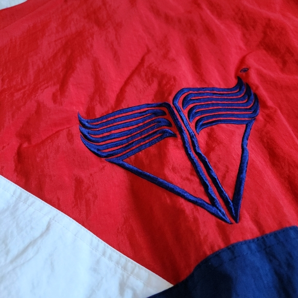 Vintage TYR Sport Color-Blocked Varsity Bomber Jacket - Picture 4 of 5